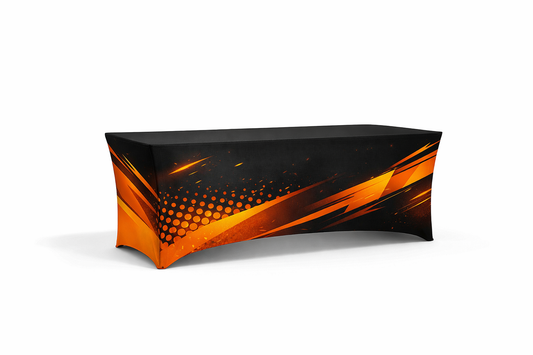 Custom Printed Stretch Table Cover  – Design Your Own Event Table Cover | Gazebro